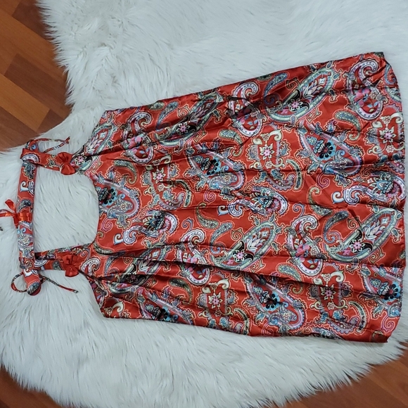 Paisley satin teddy set - Picture 5 of 9